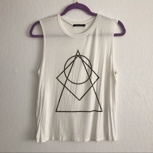 Geometric Print Muscle Tee